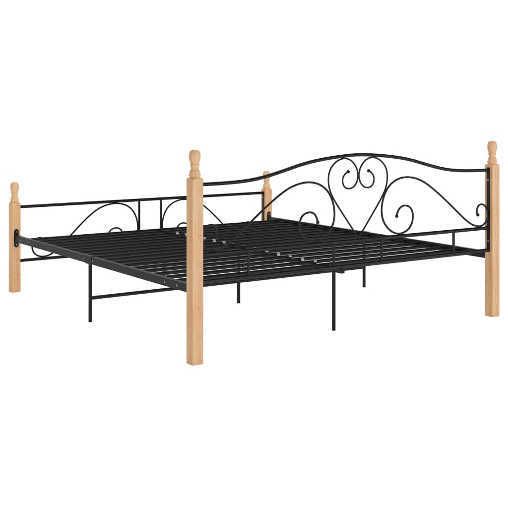 Bedframe metaal zwart 180x200 cm