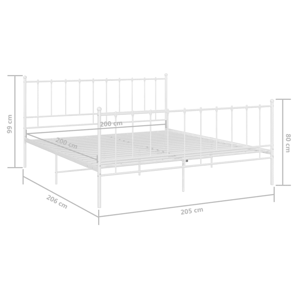 Bedframe metaal 140x200 cm