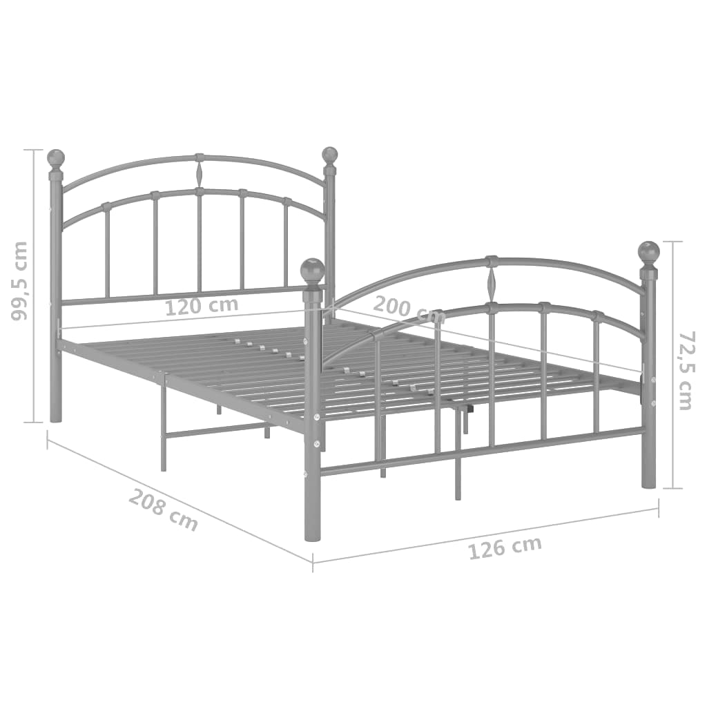 Bedframe metaal 100x200 cm