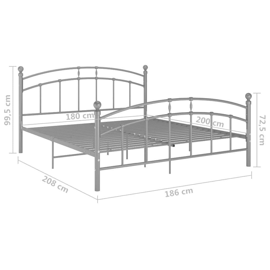 Bedframe metaal 100x200 cm