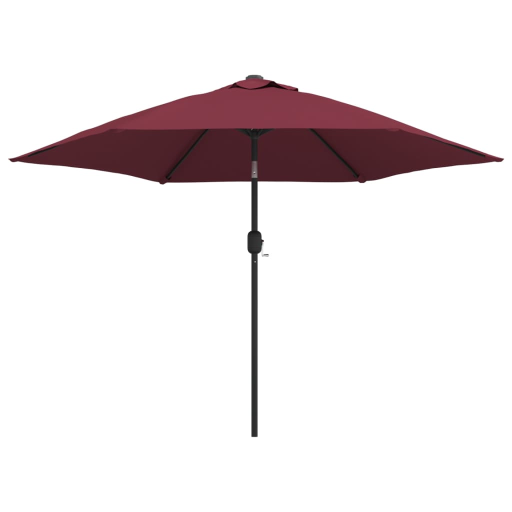 Parasol met LED-verlichting en stalen paal 300 cm