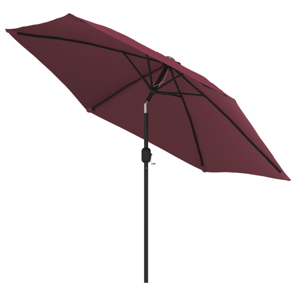 Parasol met LED-verlichting en stalen paal 300 cm