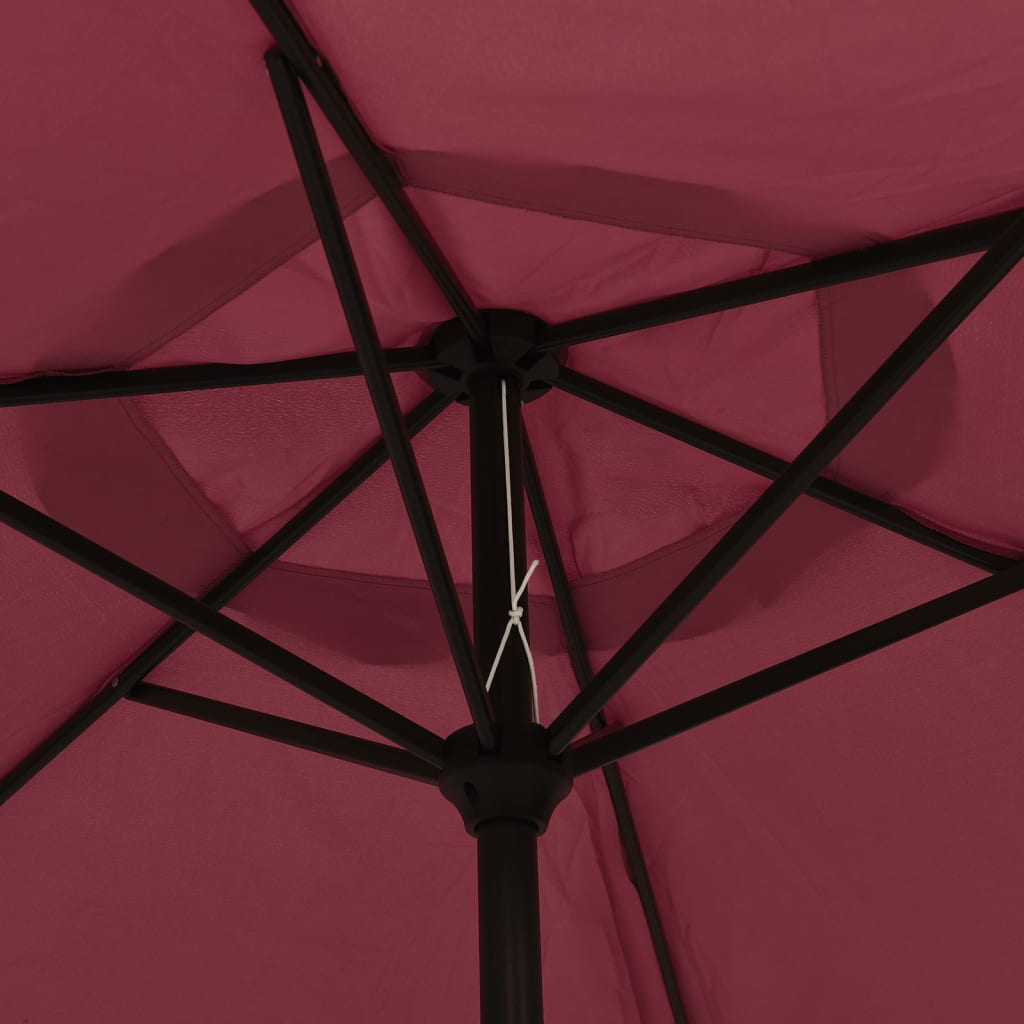 Parasol met LED-verlichting en stalen paal 300 cm