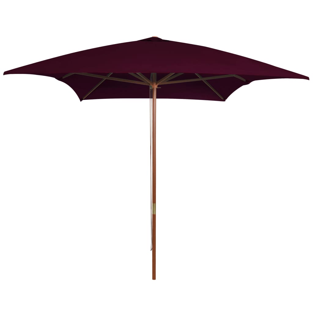 Parasol met houten paal 200x300 cm