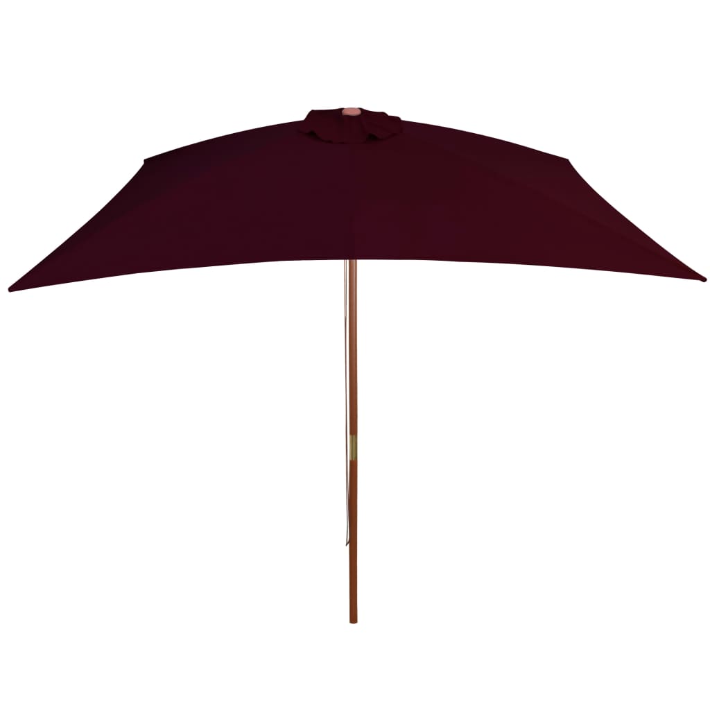 Parasol met houten paal 200x300 cm