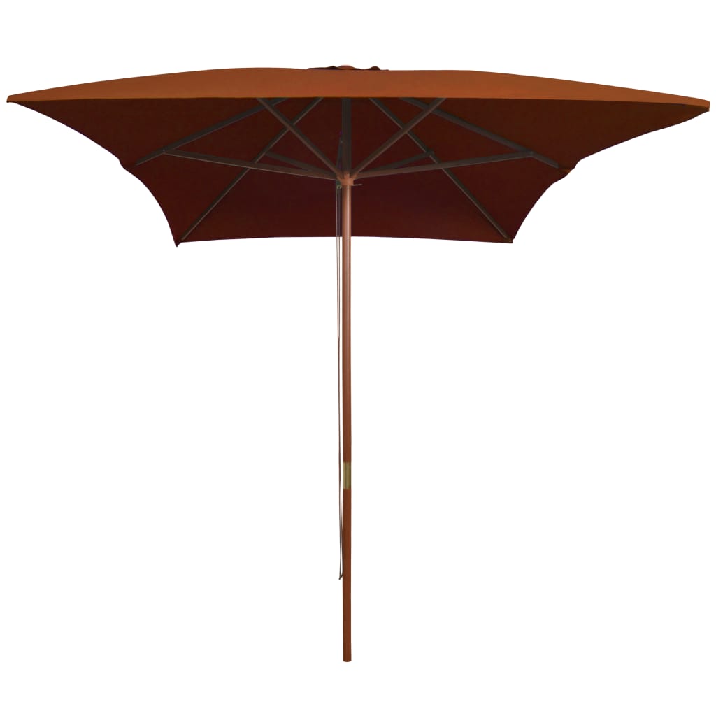 Parasol met houten paal 200x300 cm