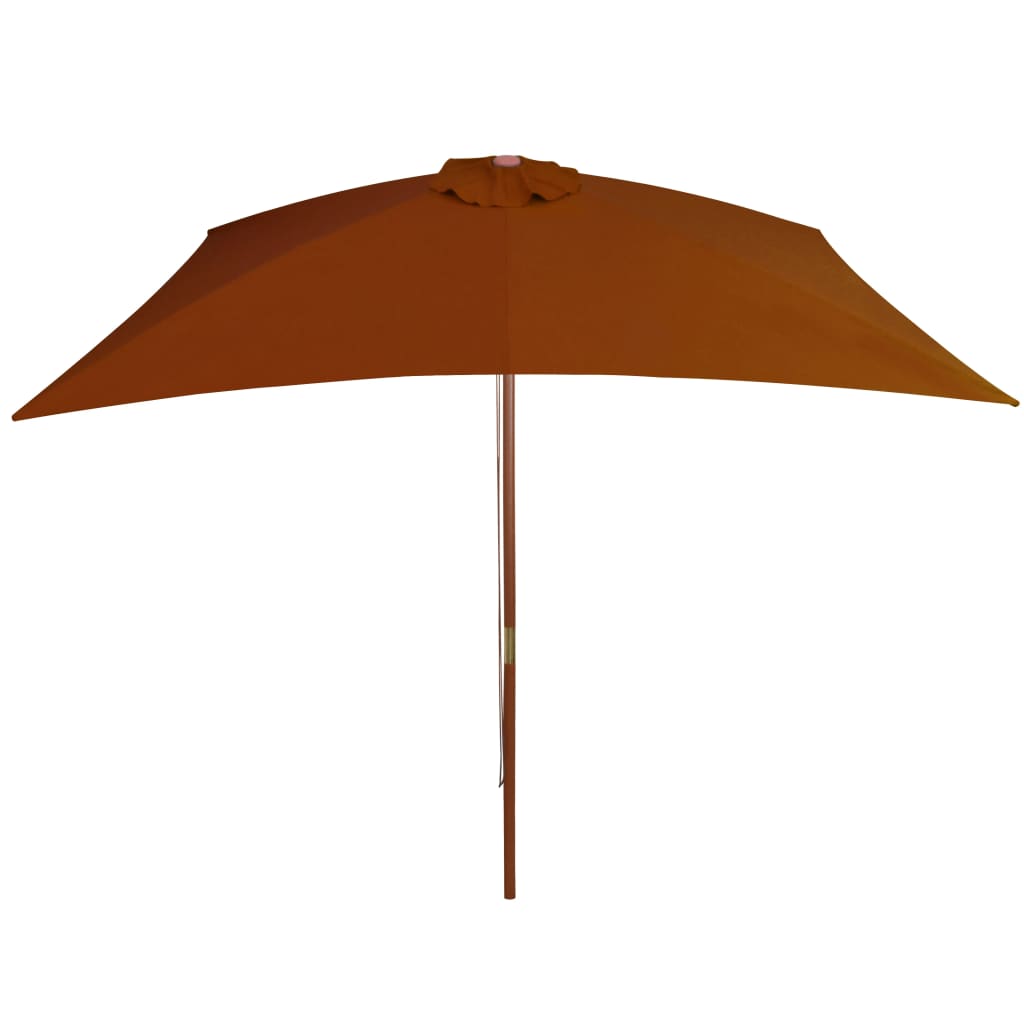 Parasol met houten paal 200x300 cm