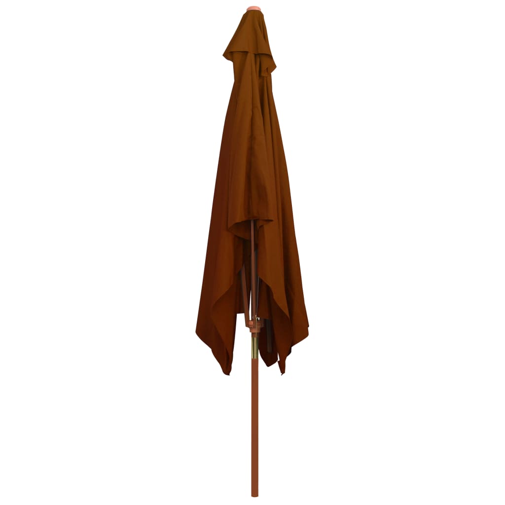 Parasol met houten paal 200x300 cm