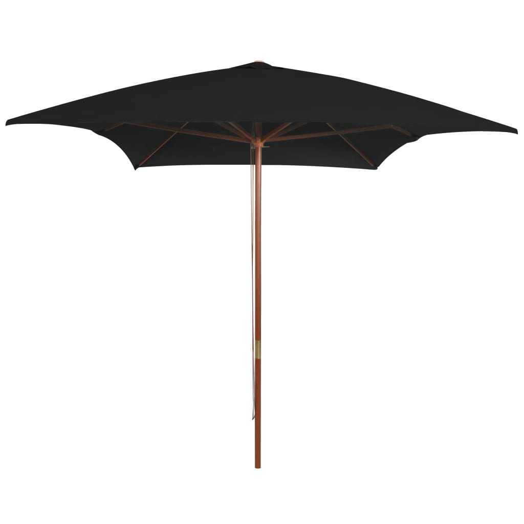 Parasol met houten paal 200x300 cm