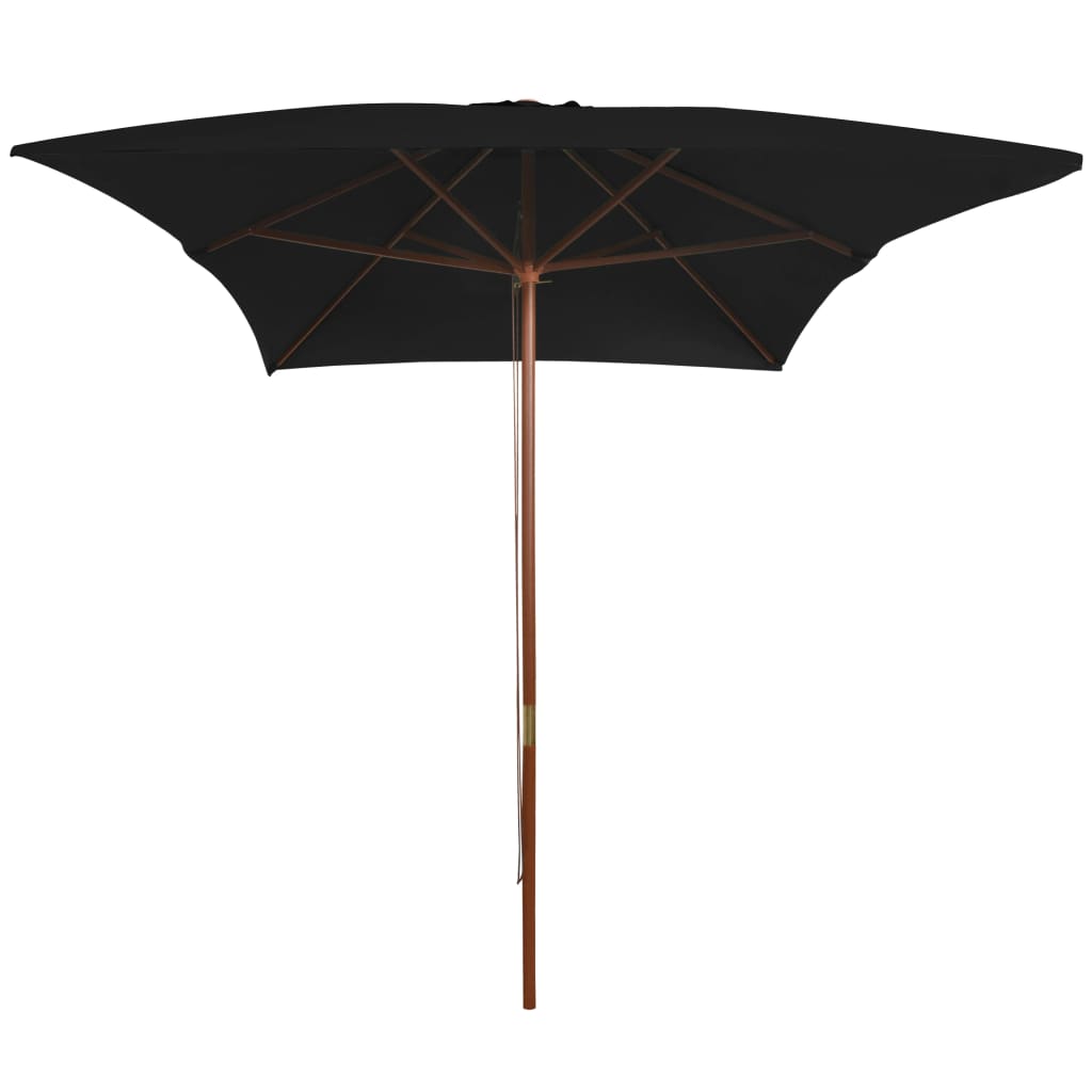 Parasol met houten paal 200x300 cm