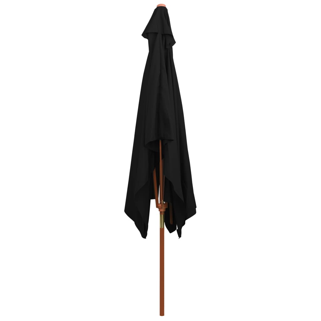 Parasol met houten paal 200x300 cm