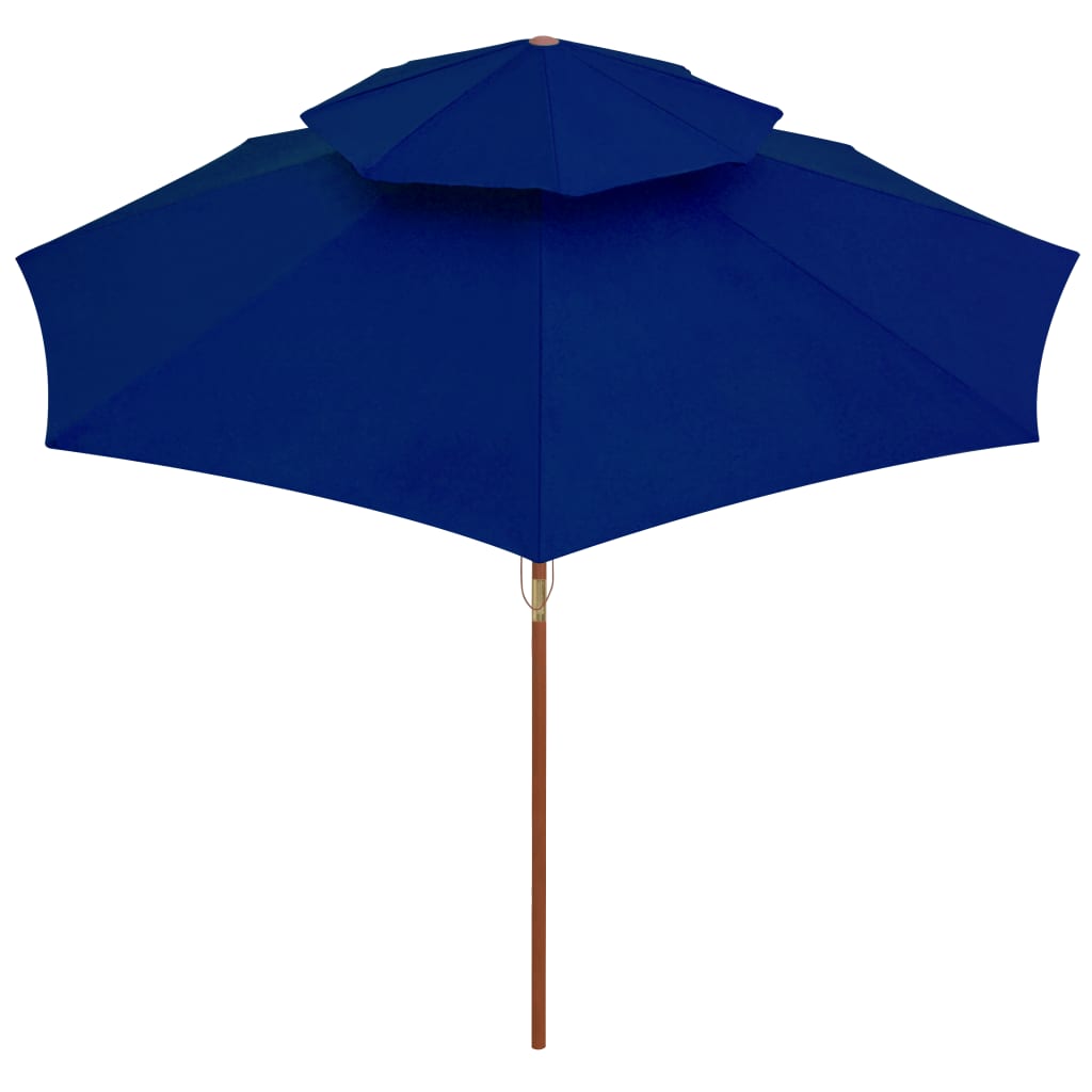 Parasol dubbeldekker met houten paal 270 cm