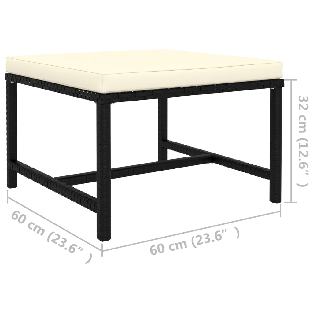 Tuintafel 110x70x65 cm poly rattan