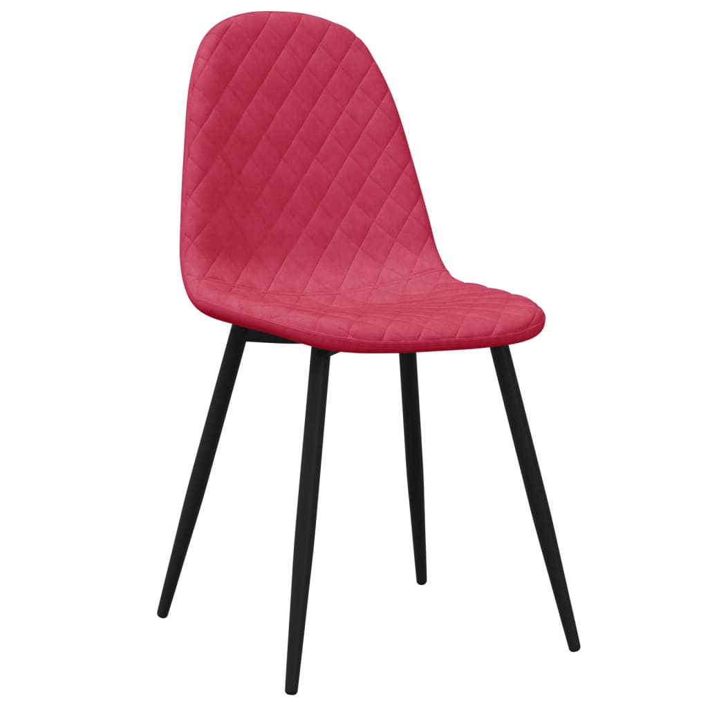 Eetkamerstoelen 6 st fluweel