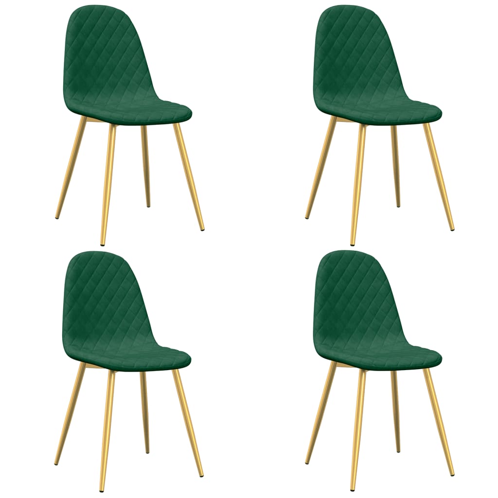 Eetkamerstoelen 4 st fluweel