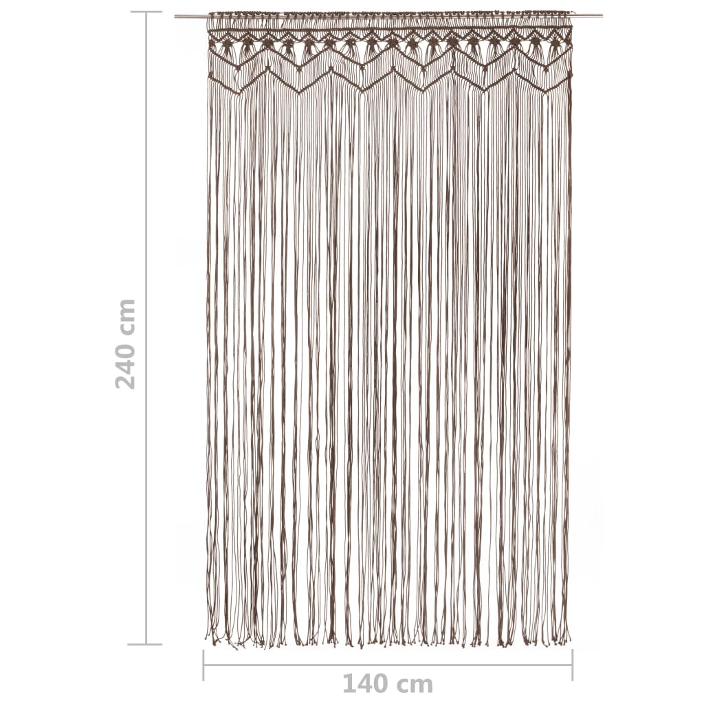 Gordijn macramé 140x240 cm katoen