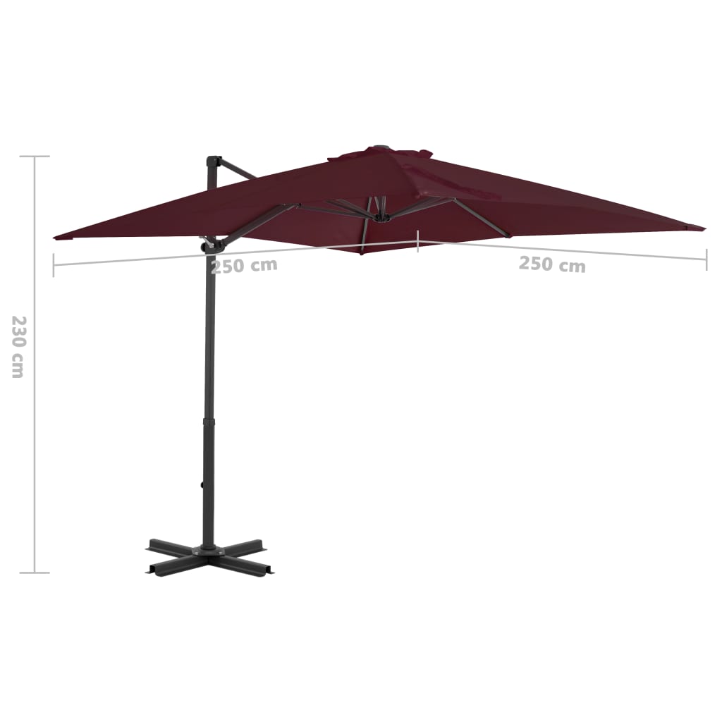 Zweefparasol met aluminium paal 300 cm zandkleurig