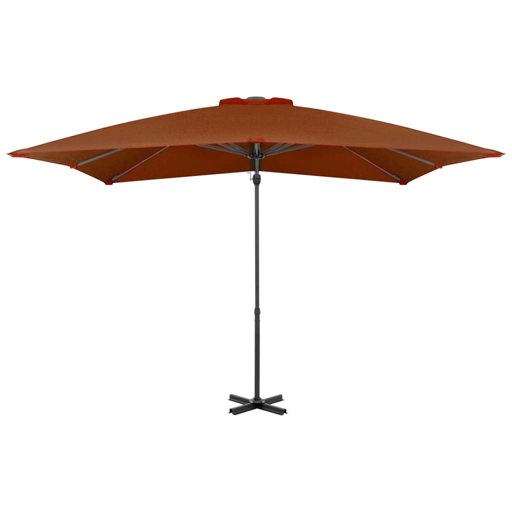 Zweefparasol met aluminium paal 300 cm zandkleurig