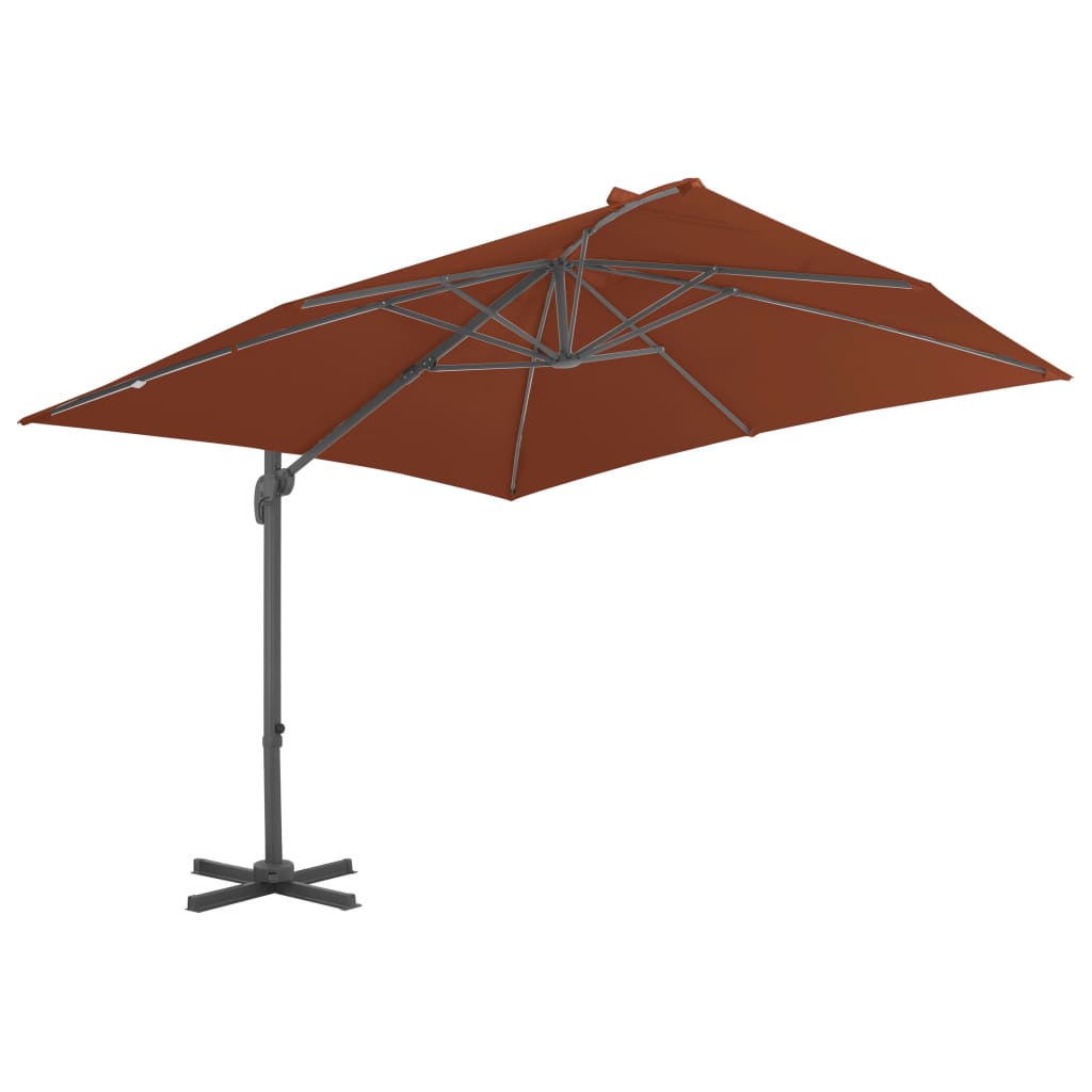 Zweefparasol met aluminium paal 300x300 cm