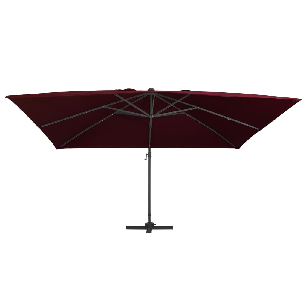 Zweefparasol met LED-verlichting 400x300 cm terracottakleurig