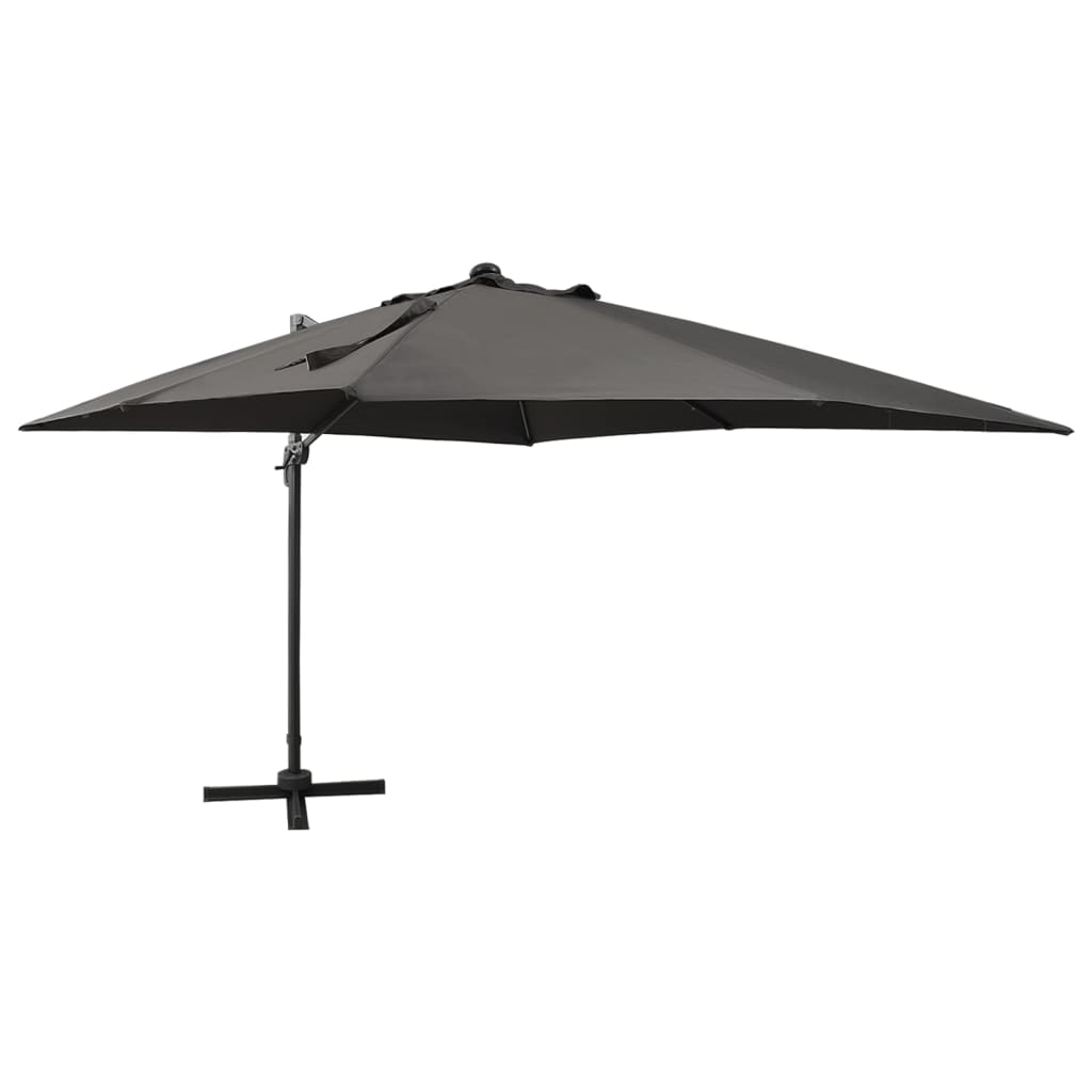 Zweefparasol met paal en LED-verlichting 300 cm