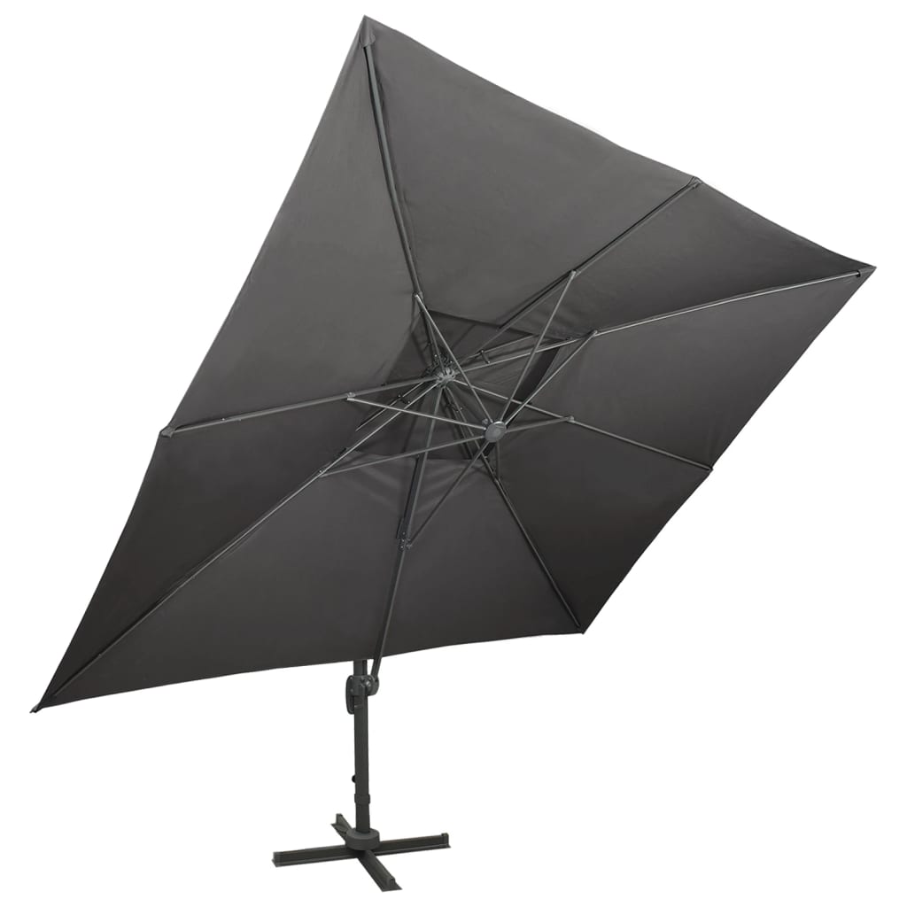 Zweefparasol met dubbel dak 300x300 cm