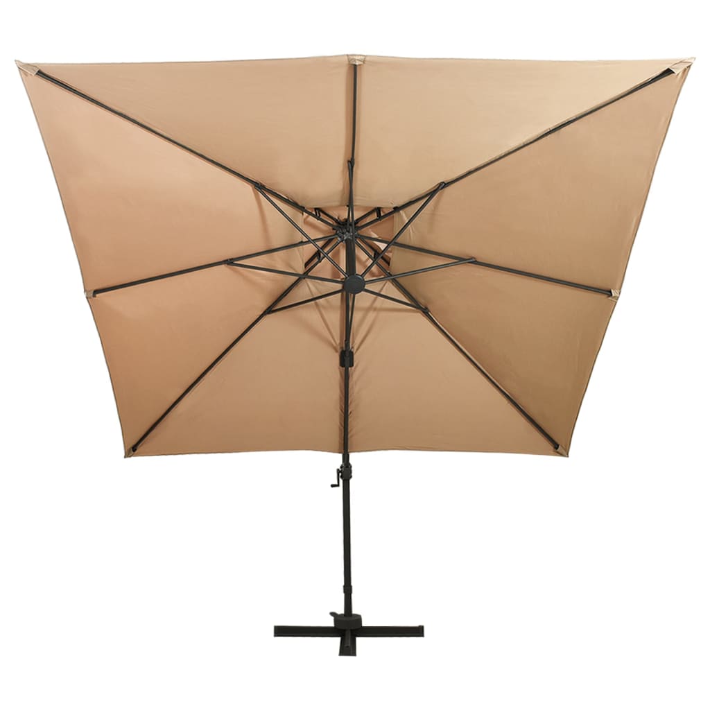 Zweefparasol met dubbel dak 300x300 cm