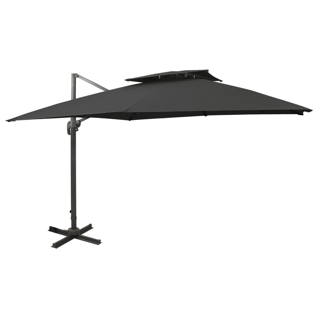 Zweefparasol met dubbel dak 300x300 cm