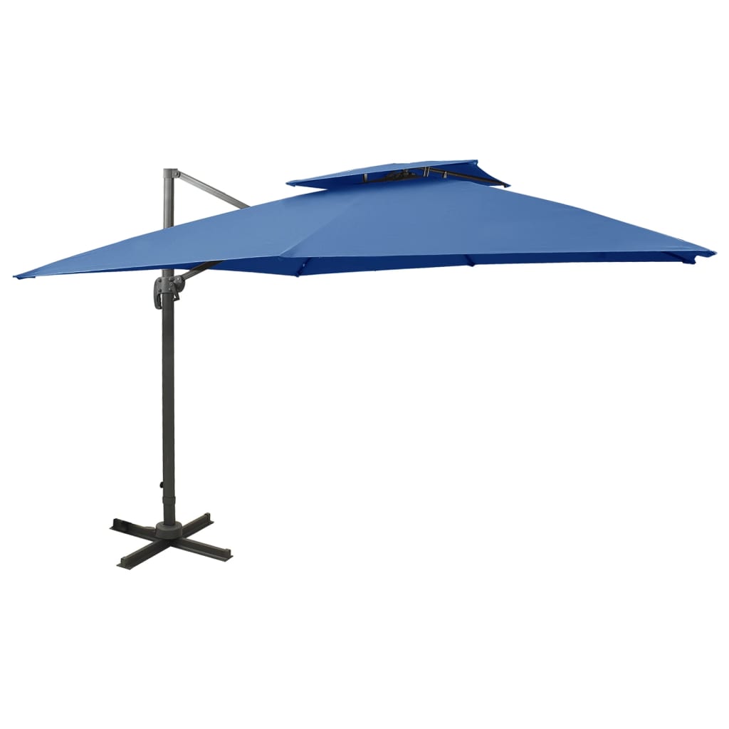 Zweefparasol met dubbel dak 300x300 cm antracietkleurig