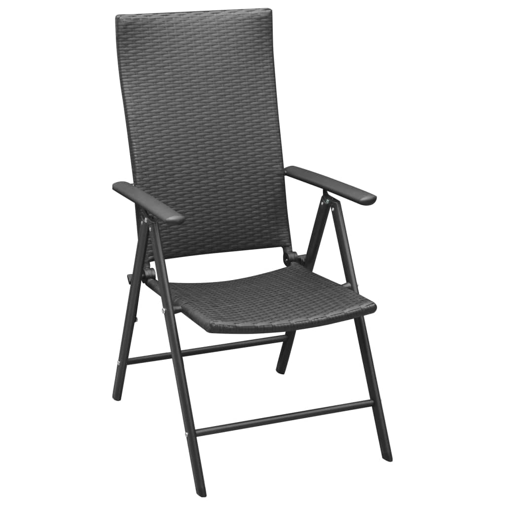 Tuinstoelen stapelbaar 2 st poly rattan