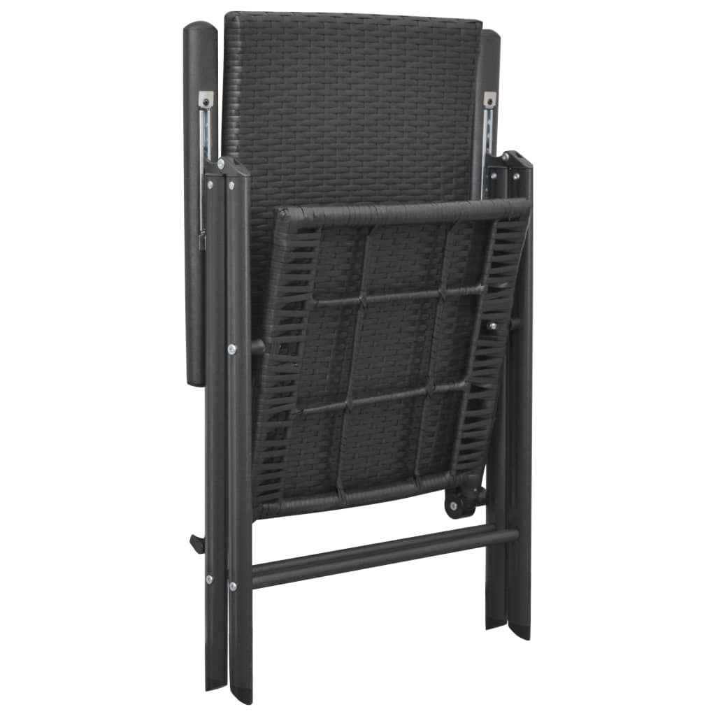 Tuinstoelen stapelbaar 2 st poly rattan