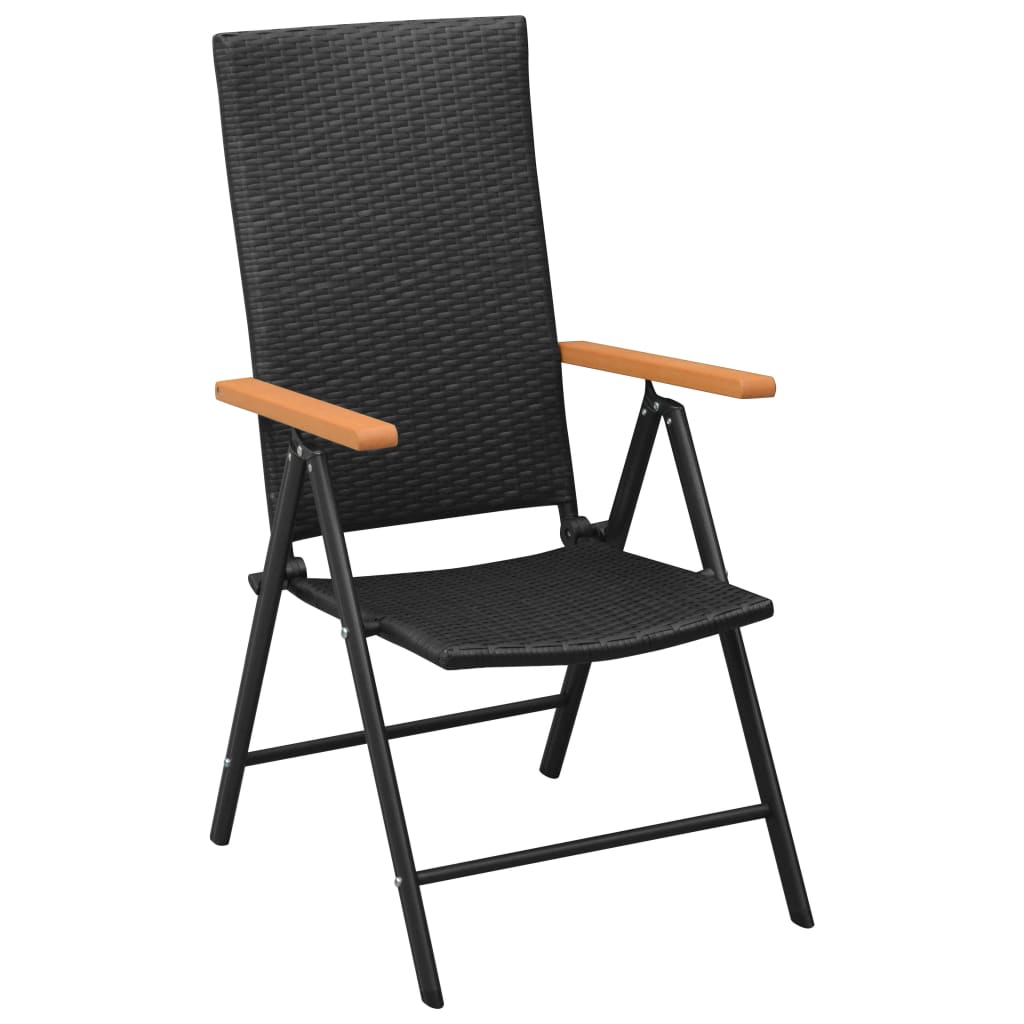 Tuinstoelen stapelbaar 2 st poly rattan