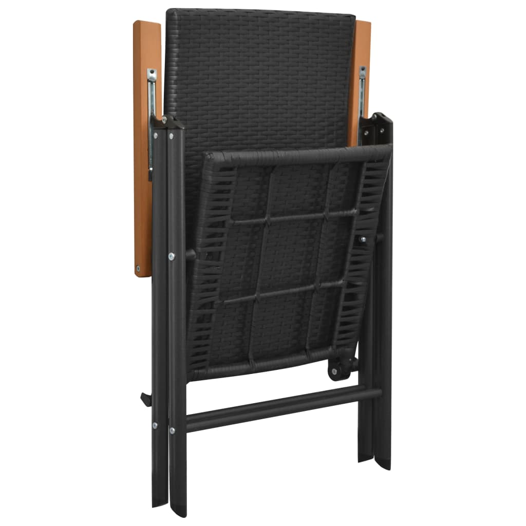 Tuinstoelen stapelbaar 2 st poly rattan