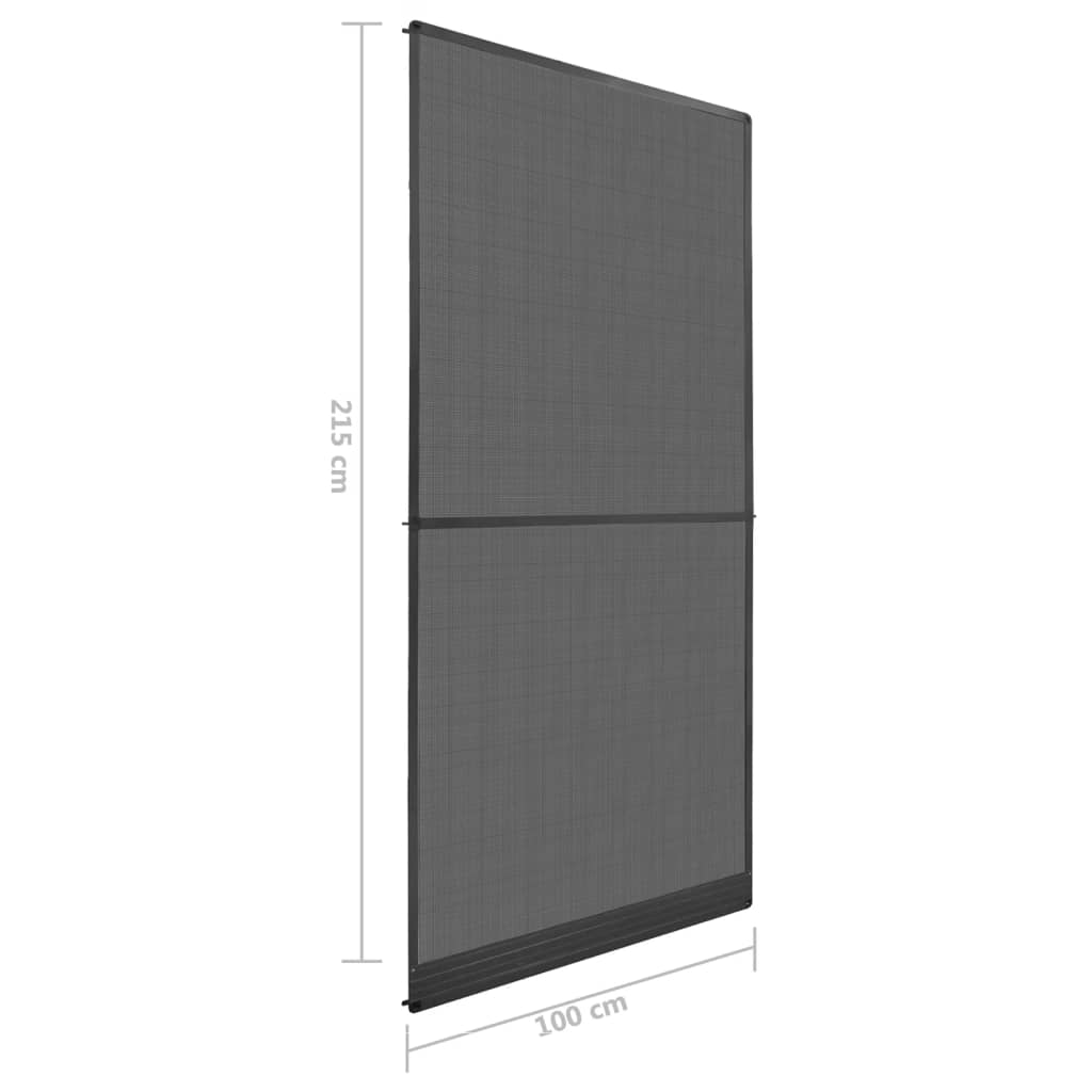 Hordeur met scharnieren 100x215 cm antraciet