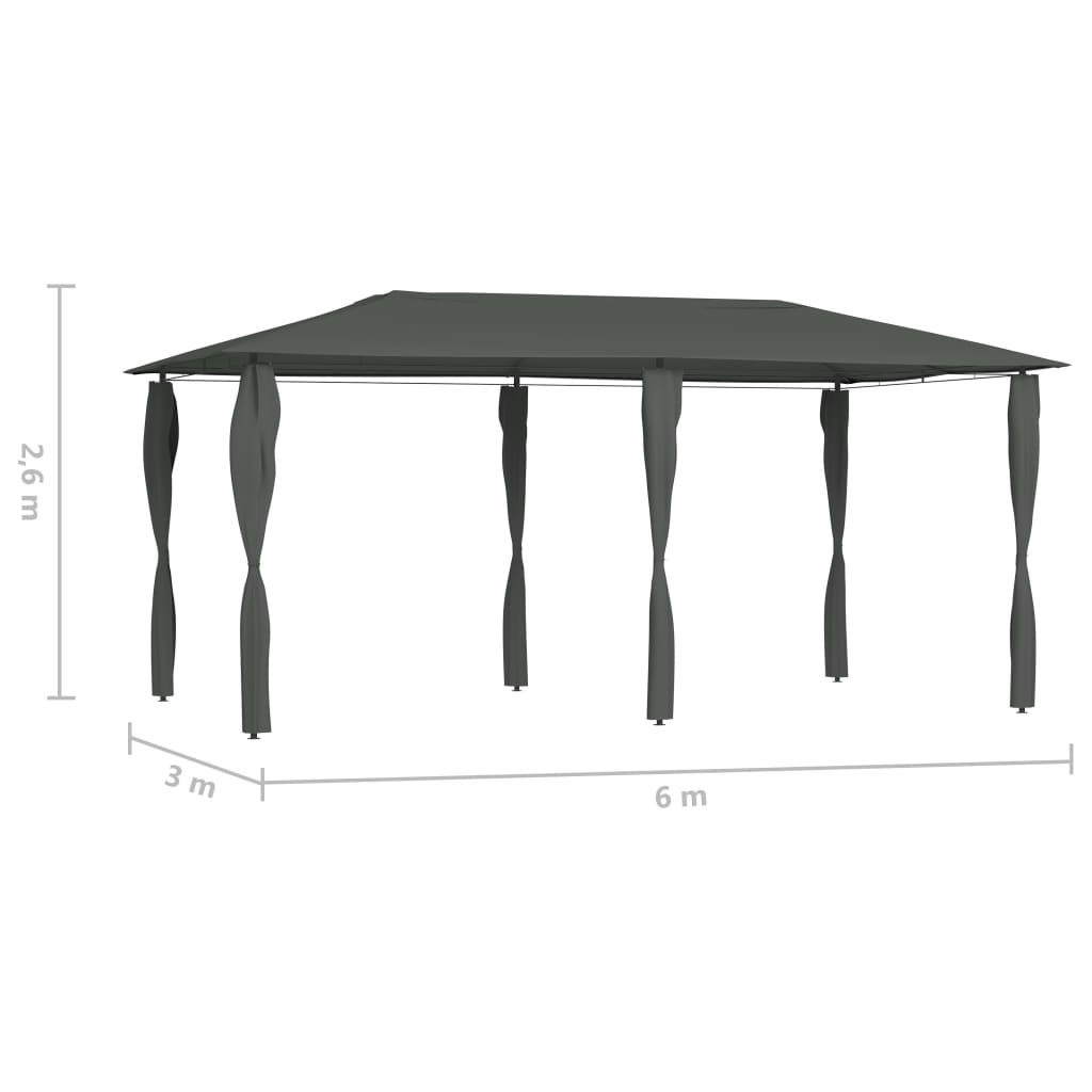 Prieel met paalhoezen 160 g/m² 3x4x2,6 m