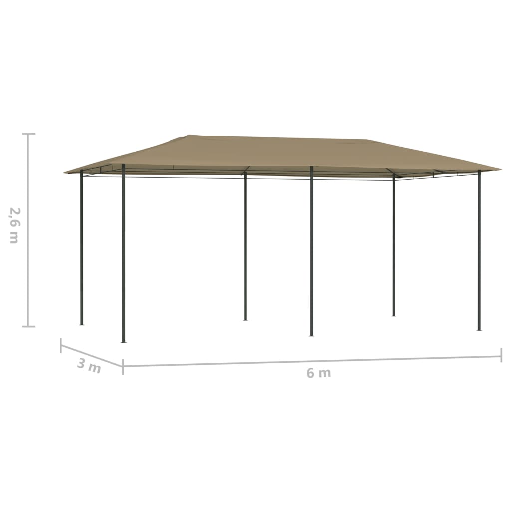 Prieel met paalhoezen 160 g/m² 3x4x2,6 m