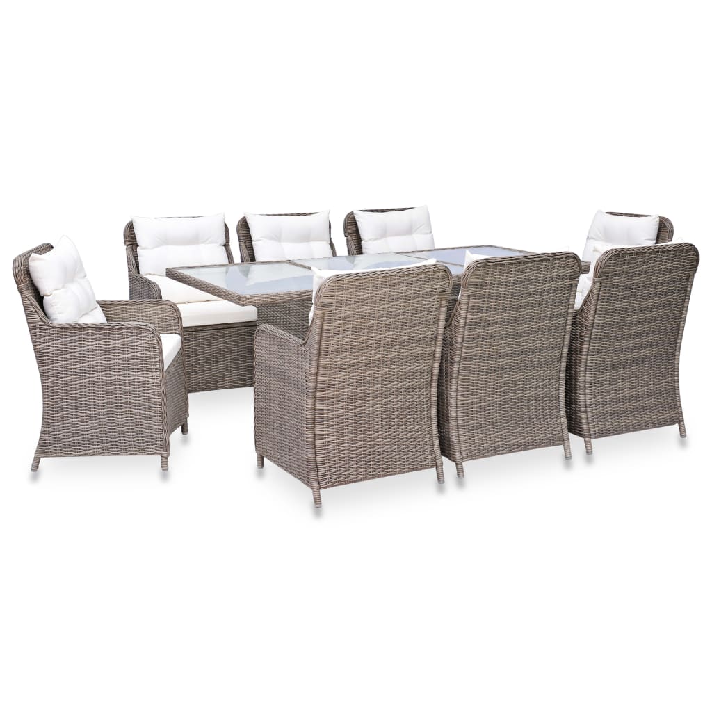 9-delige Tuinset poly rattan