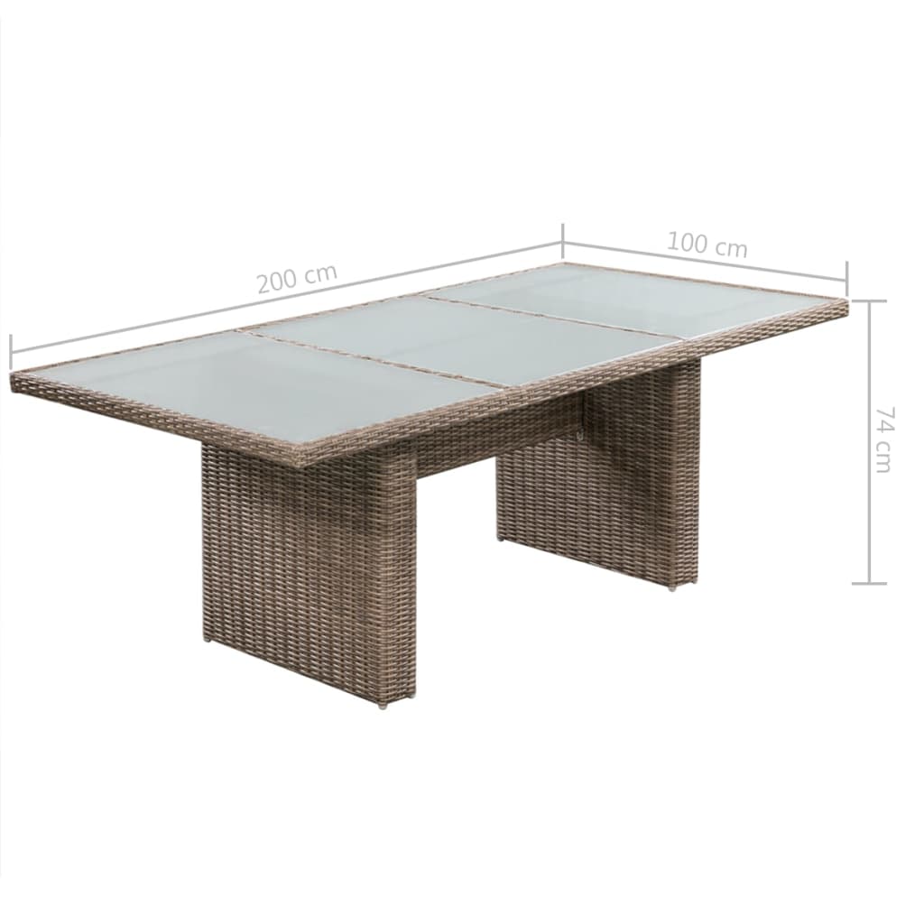 11-delige Tuinset poly rattan