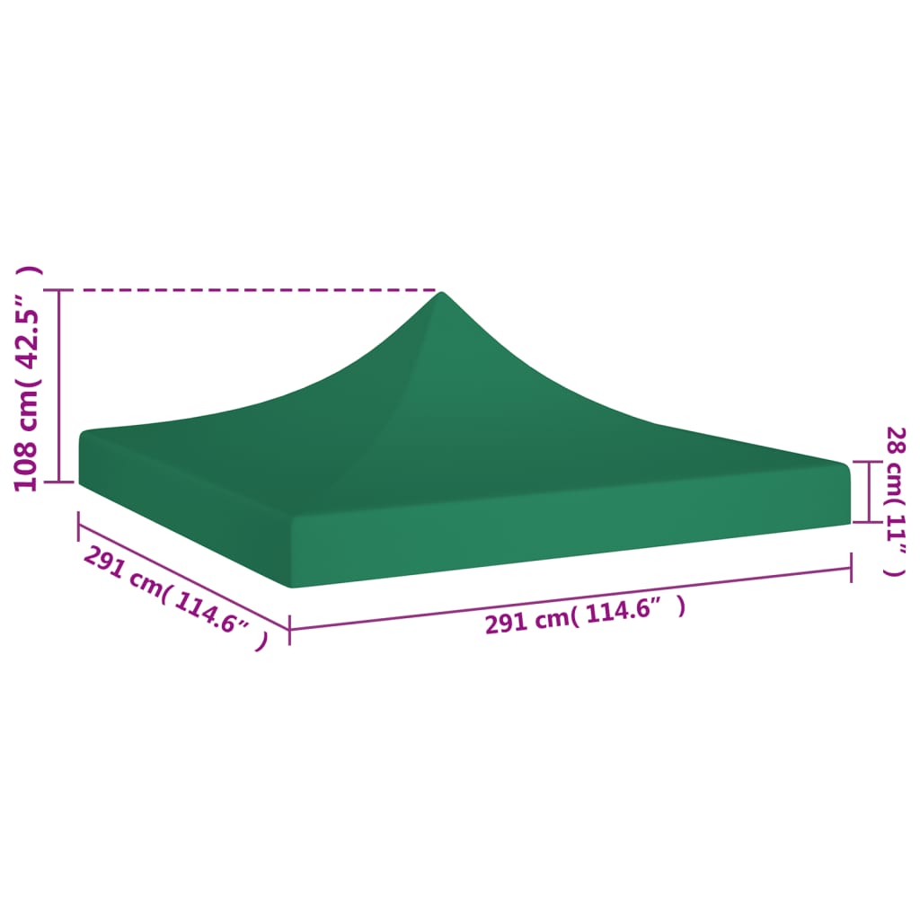 Partytentdak 270 g/m² 4x3 m