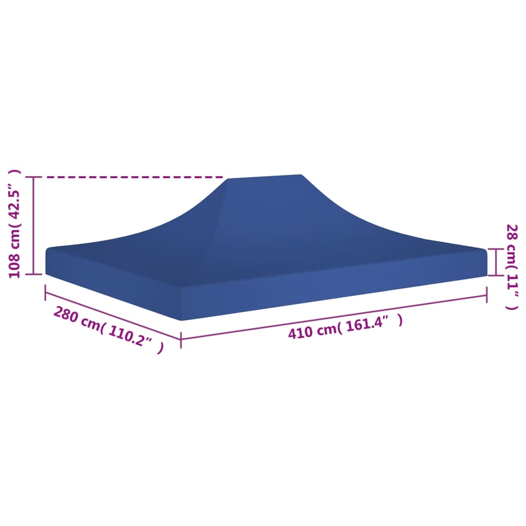 Partytentdak 270 g/m² 4x3 m