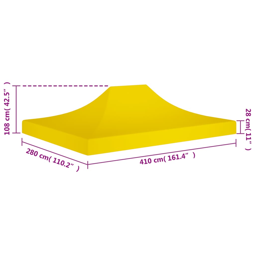 Partytentdak 270 g/m² 4x3 m