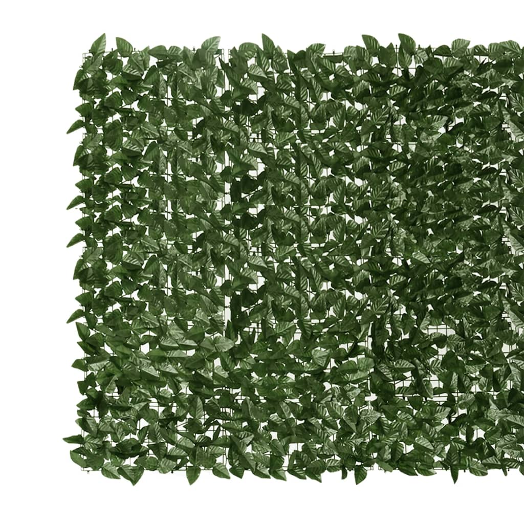 Balkonscherm met groene bladeren 300x75 cm