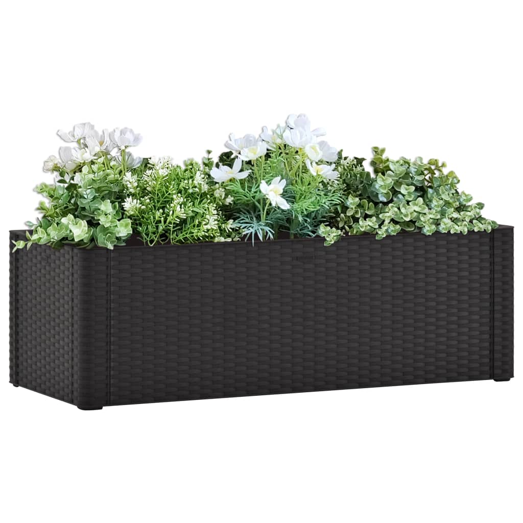 Plantenbak hoog met zelfbewateringssysteem 43x43x33 cm