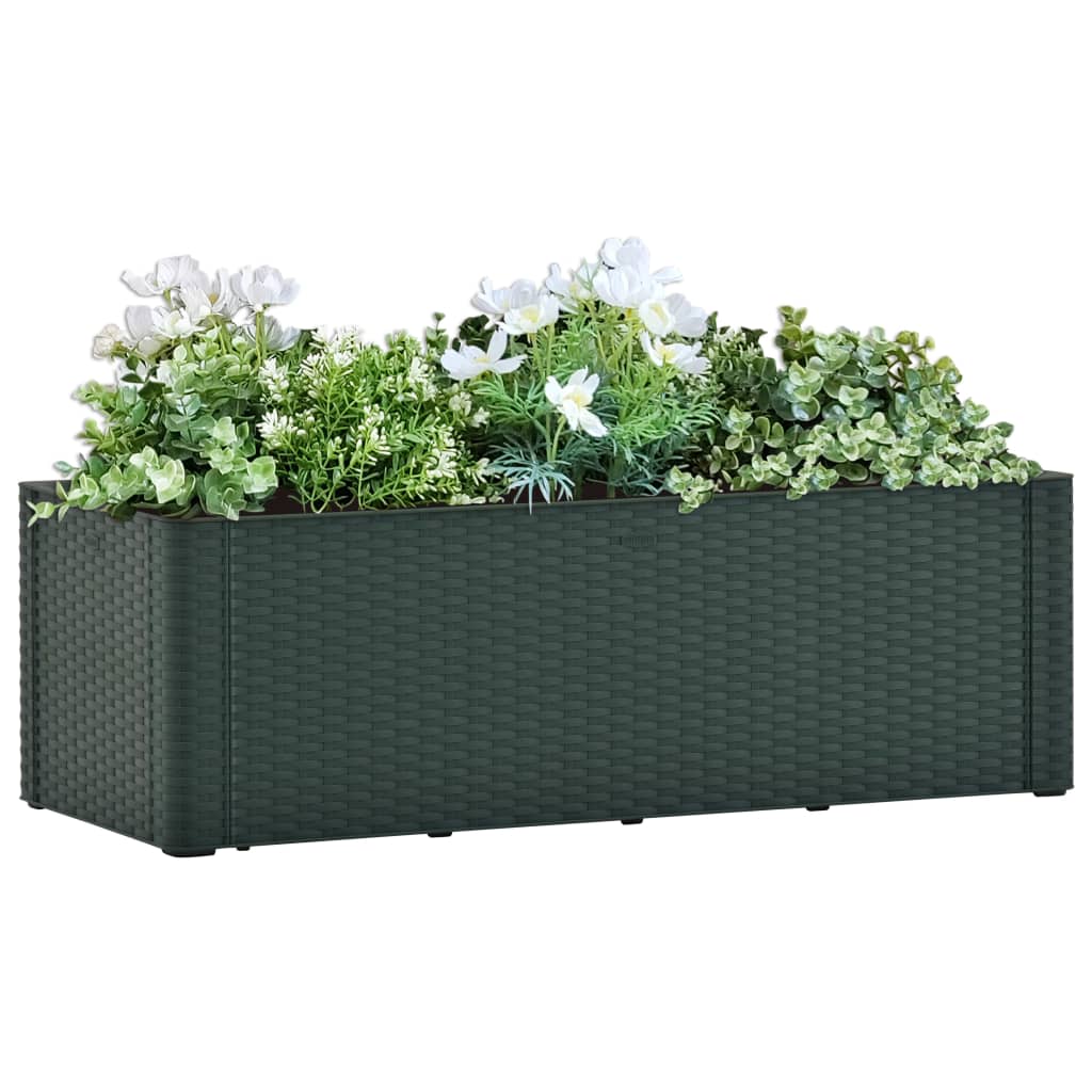 Plantenbak hoog met zelfbewateringssysteem 43x43x33 cm