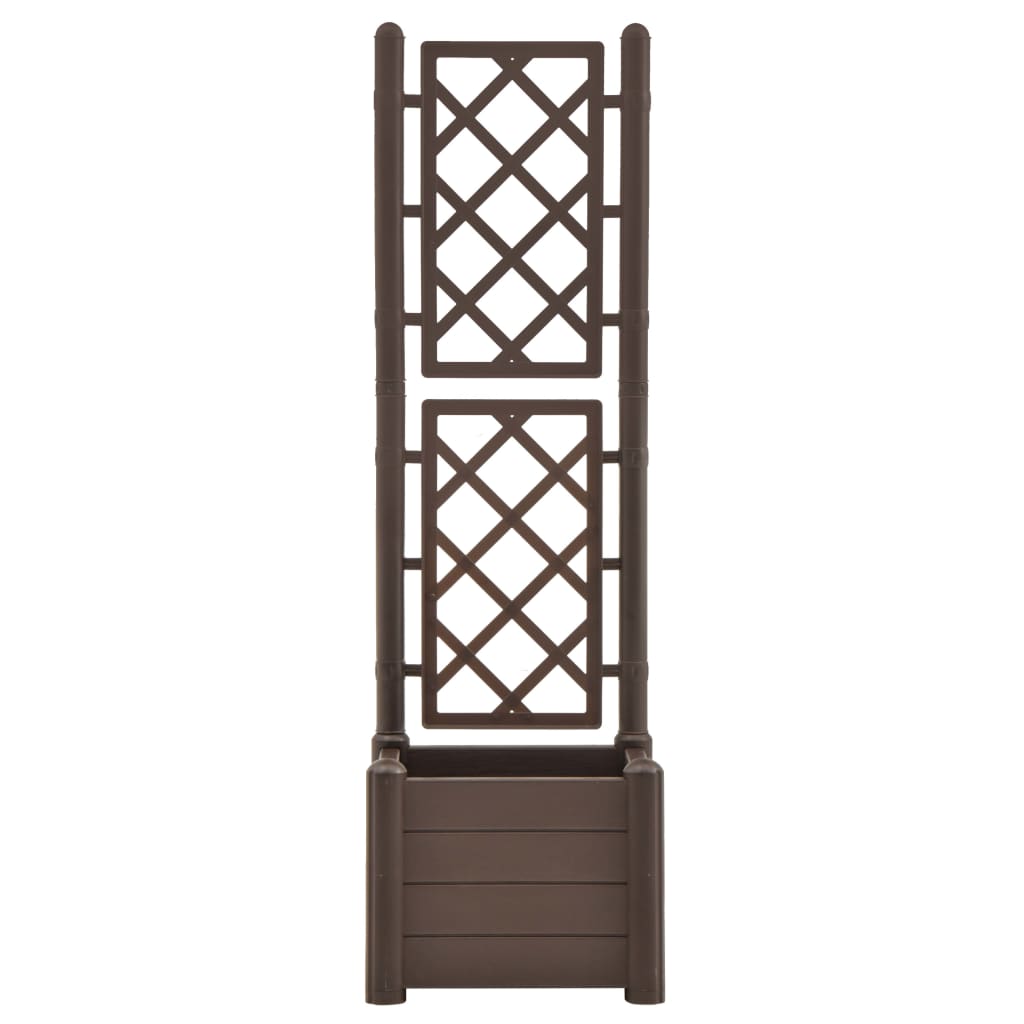 Plantenbak met latwerk 43x43x142 cm PP