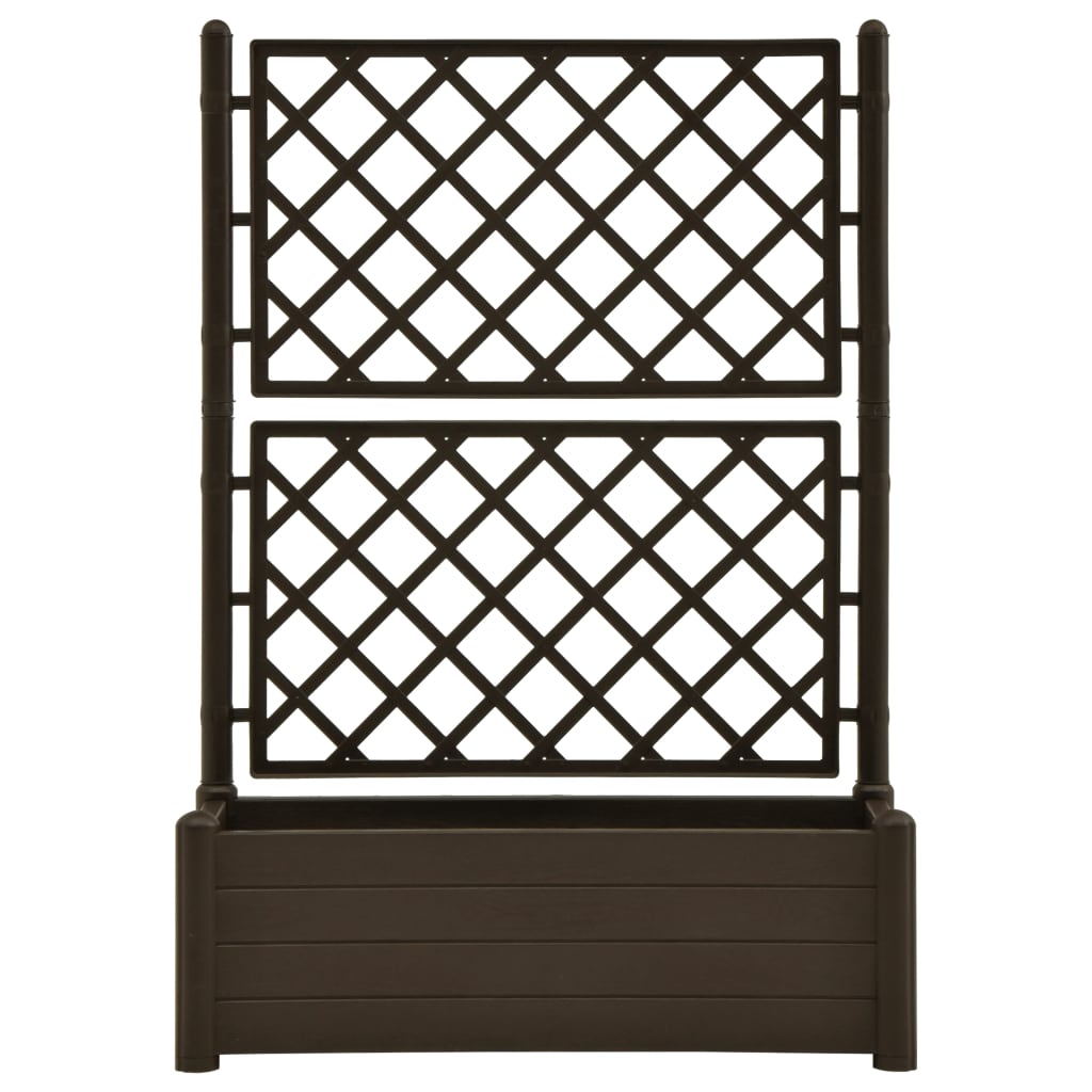 Plantenbak met latwerk 43x43x142 cm PP