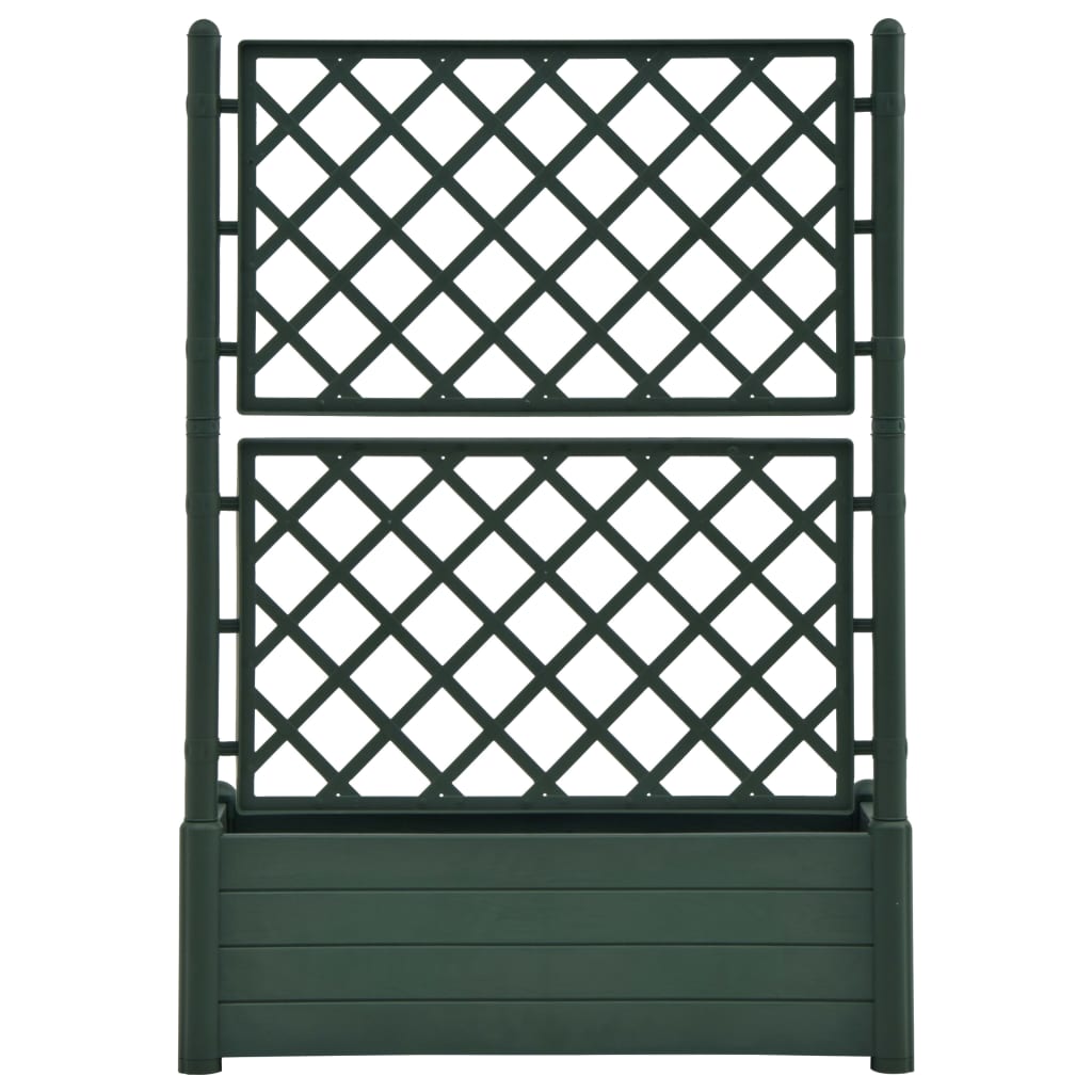 Plantenbak met latwerk 43x43x142 cm PP