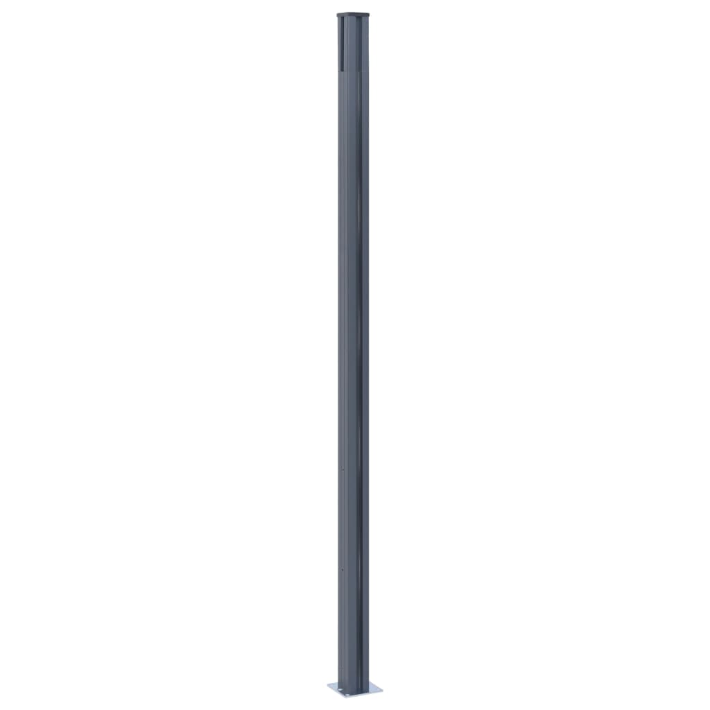 Schuttingpalen 3 st 185 cm aluminium