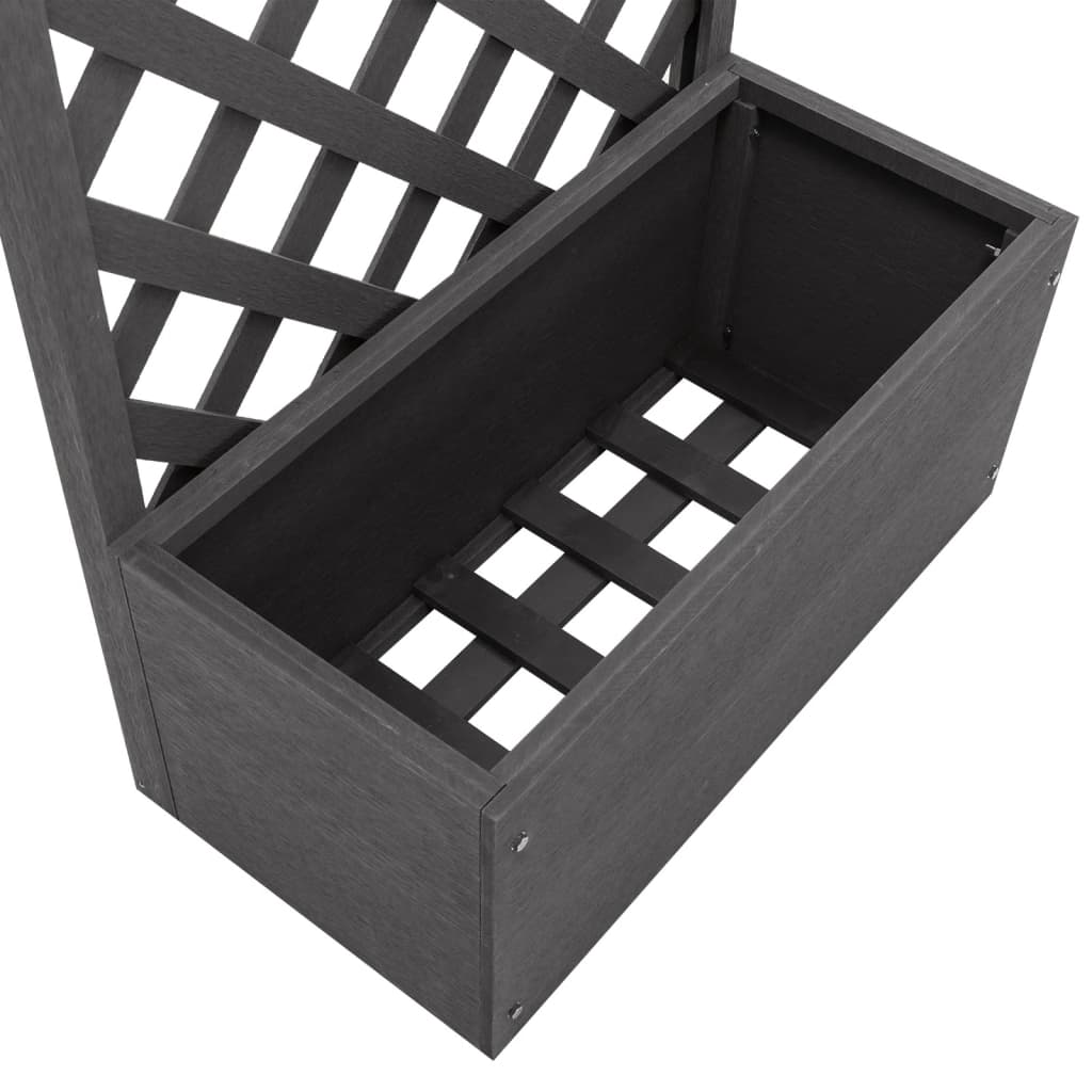 Plantenbakken met latwerk 2 st 65x33x135 cm HKC