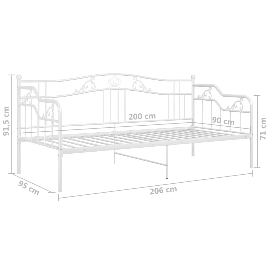 Slaapbankframe metaal 90x200 cm